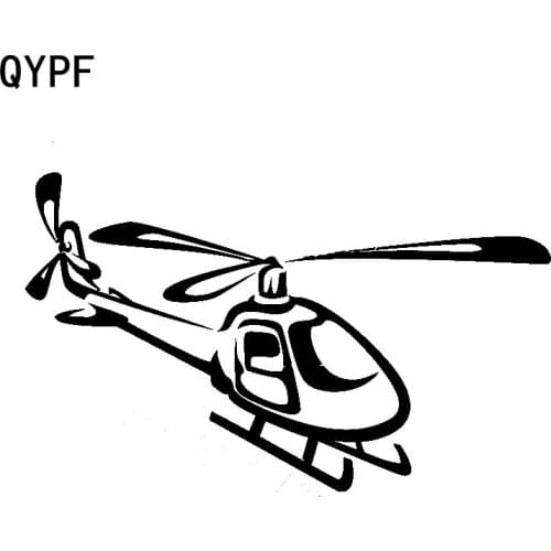 QYPF 16.9cm*10.2cm Cartoon Small Lifelike Helicopter Car Sticker Vinyl Delicate And Simple Decal Graphical C18-0693