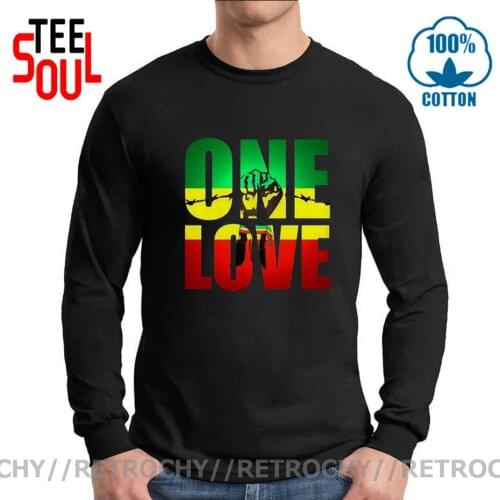 Retrochy Funny One Love Jamaica Rasta Reggae Hip Hop Rap Bob Music Marley T Shirts Cool Men Gift T shirt Personalized Tee Shirts