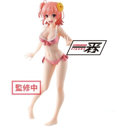 19Cm My Teen Romantic Comedy Snafu Yuigahama Yui Sexy Swimsuit Modelling Anime Action Figure Pvc Model Toys Desktop Dolls New