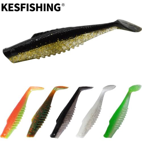 KESFISHING Cannibal 80mm 4.7g 6pcs Fishing Lure Soft Plastic Iscas Artificiais Pesca Leurre Souple Shad