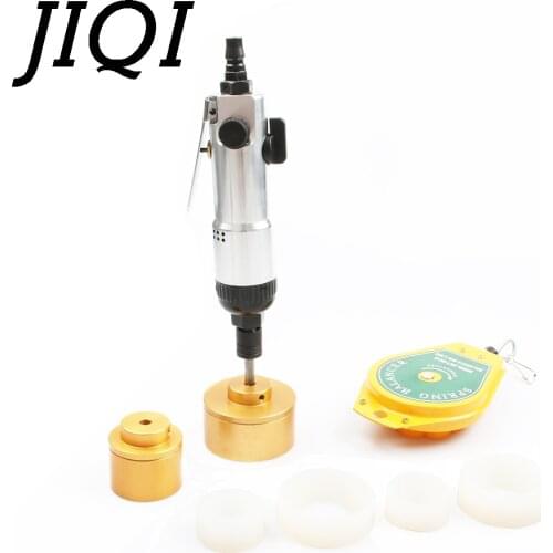 JIQI Handheld Pneumatic Vial Electric Plastic Bottle Capping Machine Caps Locking Screwing Sealing Capper lid Tightener 5-50mm