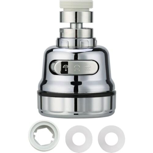Booster Faucet Three-speed Hower Diffuser Pressurized Silver ABS Convert Thread Washer Kitchen Short Sprayer Head Movable