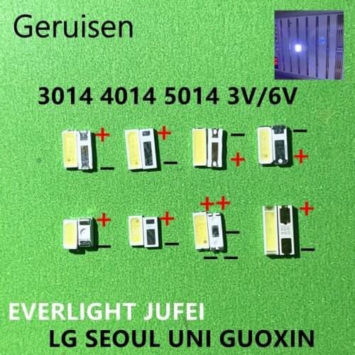 50-100PCS LED Bead Cool White 3014 4014 5014 JUFEI UNI SEOUL LG GUOXIN 0.5W 0.8W 1W 3V 6V 150mA for TV/Backlight high power