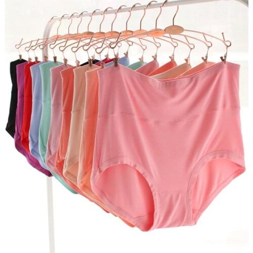 High Quality Modal Plus Size High Waist Panties Women Plus Big Size Underwear Female Red Briefs 4XL