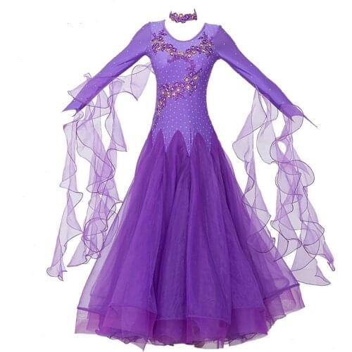Women Ballroom Dance Dresses Standard Ballroom Dancing Clothes Competition Standard Dance Dress Waltz Foxtrot Dress