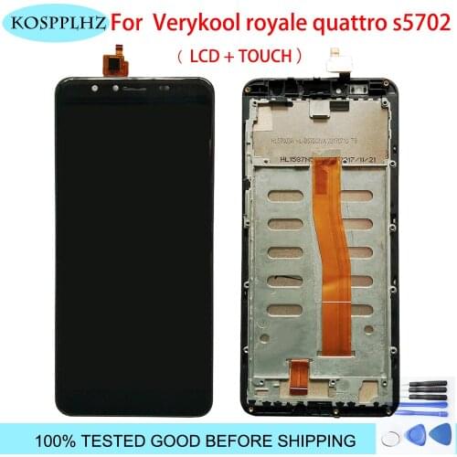 For verykool royale quattro s5702 LCD Display +Touch Screen+Tools Digitizer Assembly Replacement For Phone 5.7" + tools