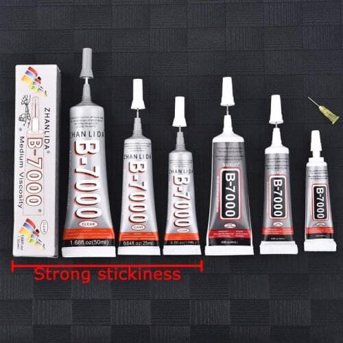 1Pcs 9/15/25/50ml B-7000 Glue Adhesive Epoxy Resin Repair Screen Super Glue Strong Sticky Soft Slow-Drying Glue DIY Jewelry