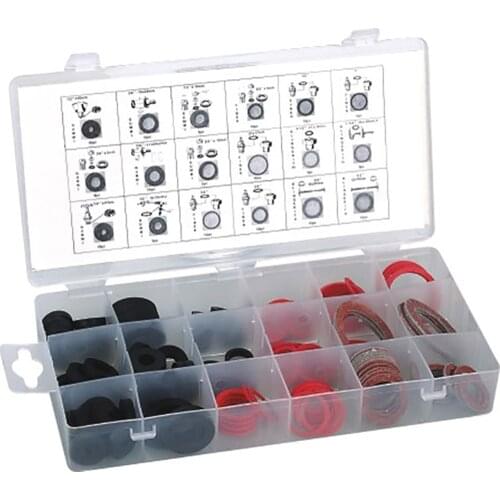 141pcs O Ring Fibre Heat Resistant Plumbing Rubber Practical Washer Set Easy Apply Sealing Box Packed Assorted For Shower Hose
