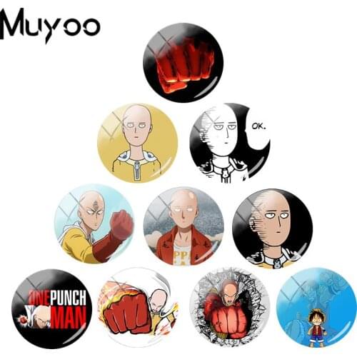 2019 New Anime One Punch Man Class Dome Cabochon One Hero Handmade Jewelry Round Cabochons