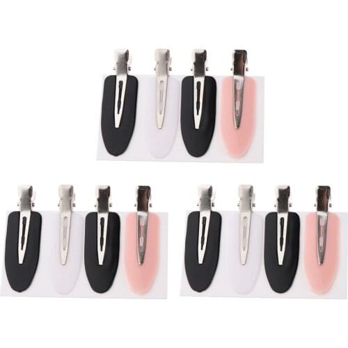 4/8/12Pcs Fashion Seamless Hair Clips No Crease No Mark Pin Curl Hair Clip Mixed Color for Makeup Hair Styling Bang Clips