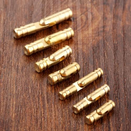 4pcs Vintage Chinese Style Cylinder Brass Copper Invisible Concealed Barrel Hinge Bolt Jewelry Wood Boxes Door Hinges Hardware