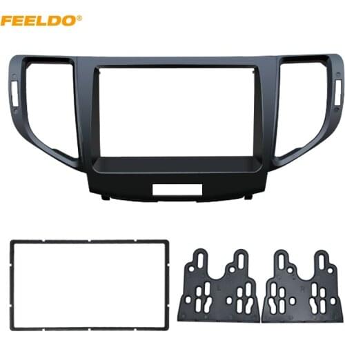 FEELDO Car 2Din Radio CD/DVD Fascia Frame Panel Adapter For HONDA Accord ACURA TSX Dash Frame Installation Trim Kit #AM4939