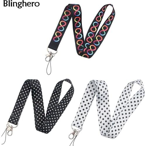 Blinghero Wave Point Print Lanyard for keys Security Badges Cool USB ID Badge Holder Phone Neck Straps Hang Rope Lanyards BH0589