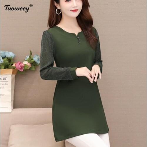 Fashion autumn long Sleeve 5XL Plus Size solid women long blusas shirts loose elegant Shirt Female woman clothes