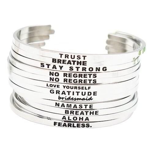 Hand Stamped Wrist Bracelets
