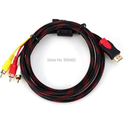 HDMI To 3 RCA Cable High Quality Male Adapter Converter Cable For HDTV 1.5m/5FT