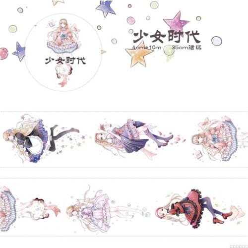 Girls Time Washi Tapes Bullet Journal Masking Tape Adhesive Tape DIY Scrapbooking Washi Stickers