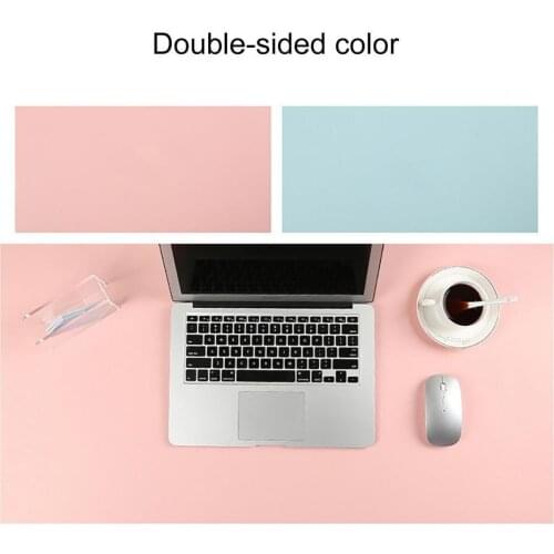 Mouse Pad Two-sided Use Anti-slip Faux Leather Waterproof Thicken Large Computer Desktop Mice Mat for Home