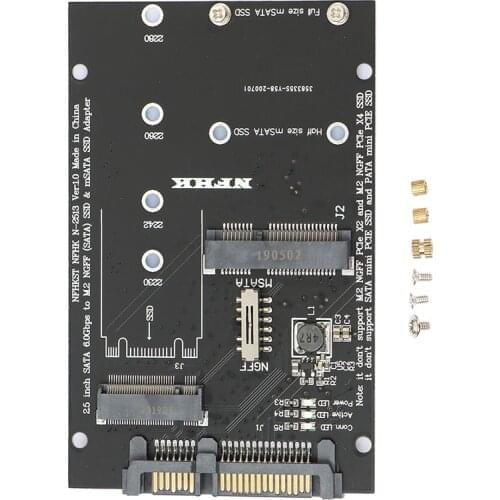 M.2 Ngff Msata Ssd Sata 3.0 Adapter 2 In 1 Converter Card Voor Pc Laptop