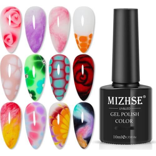 MIZHSE 7ML Blooming Gel Nail Polish Blossom Gel Vernis Semi Permanent Varnish Hybrid UV LED Nail Polish for Manicure Nail Art