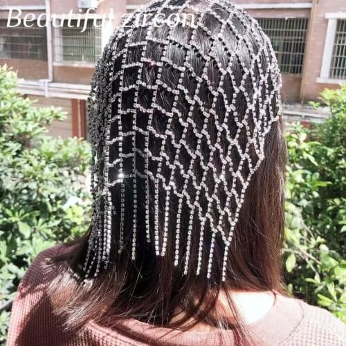 Fashion shining crystal jewelry womens hair band classic net ball bridal headdress sexy Rhinestone Wedding Hair Accessories