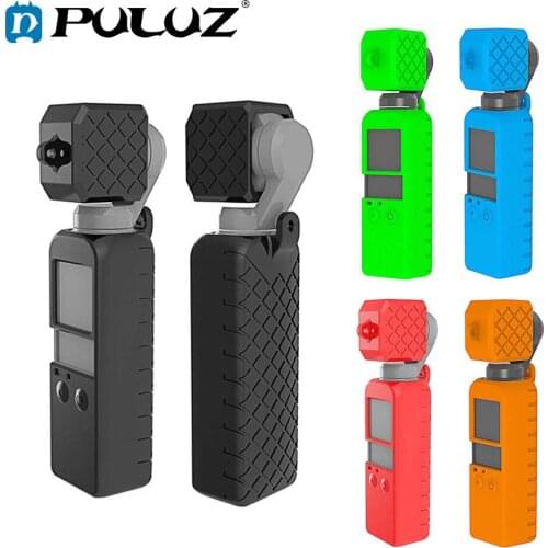 PULUZ 2 in 1 Diamond Texture Soft Silicone Cover Protective Case Set for DJI OSMO Pocket Handheld Gimbal Camera