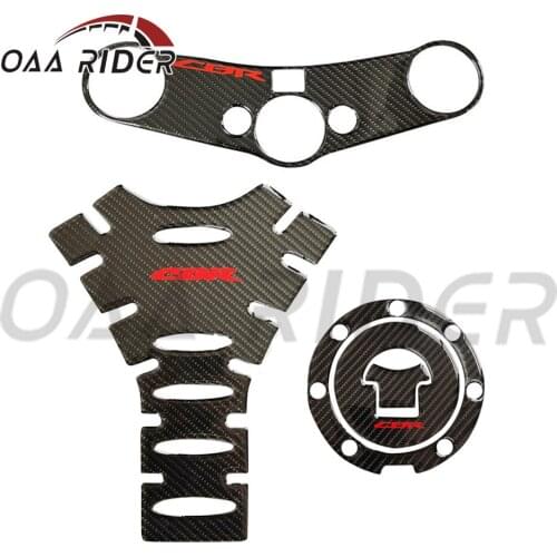 For Honda CBR600RR 2007 2008 2009 2010 2011 2012 2013-2016 Motorcycle Gas Fuel Tank Pad Triple Clamp Carbon Fiber Decal Sticker