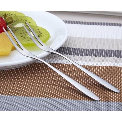 New Arrival Stainless steel dessert cake fruit forks tableware household for party flatware