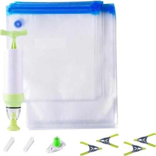 New Sous-Vide Bags Essentials Kit for Anova Cooker, Reusable Food Storage Freezer and Water Cooking Bags, 10 Vacuum Sealed Bags