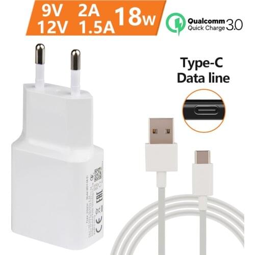 Original 18W Fast Charger QC 3.0 Charge Adapter Usb C For Xiaomi Redmi 7 8 8A 6A Mi 8 10 Lite Mi 9 SE 9T Pro Max 3 Mix 3 A3 9S