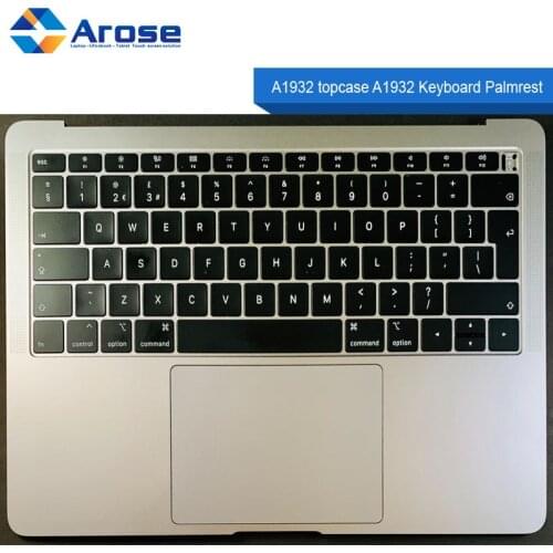 A1932 topcase A1932 palmrest with US UK keyboard/touchpad for A1932 topcase A1932 Keyboard Palmrest