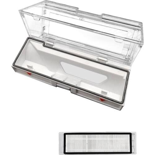 Dust Box Parts for Xiaomi Robotic Roborock S55 S51 S50 Vacuum Cleaner Robot Dustbin Box with Filter Accessroies