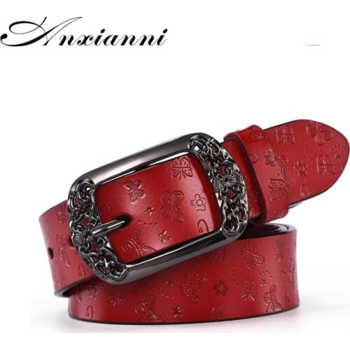 Belts Women Genuine Leather Belt womens real leather strap needle buckle casual style luxury female belts