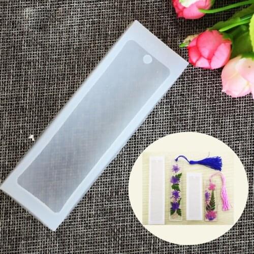 DIY Rectangle Silicone Mold With Holes Epoxy Resin Jewelry Bookmarks Craft Making Fondant Cake Decoration Mold