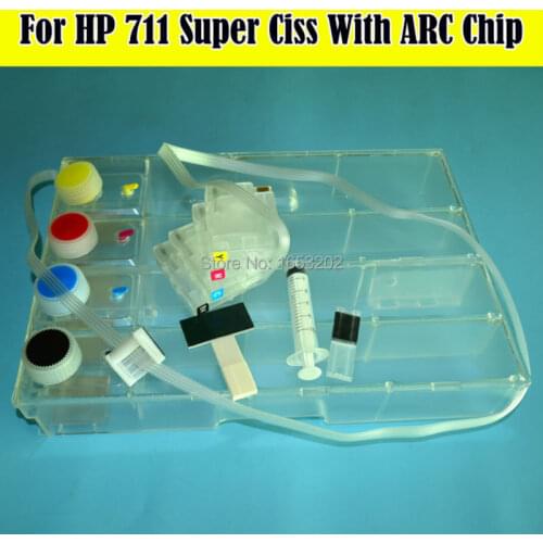 DIY With Permanent ARC Chip For HP 711 CISS System For HP Designjet T120 T520 120 520 Printers Ciss 36/24 inch