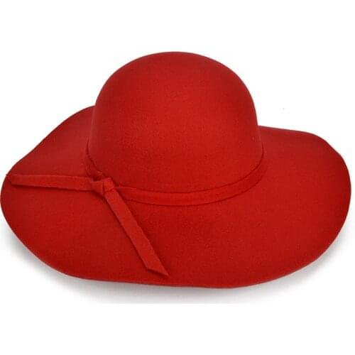 Women Men Big Brim Wool Fedora Hat Imitation Wool Felt Hats Ladies Formal Classic Woman Hat 2020 New Hot Sale Solid Color