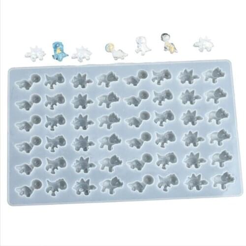 48 Even Cute Little Dinosaur Turtle Silicone Mold Cartoon Animal Epoxy Resin Molds DIY Jewelry Making Tools Accessories