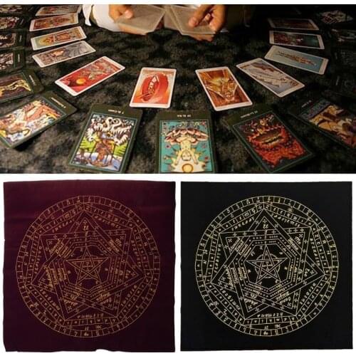 Tarot Card Tablecloth Sigils of Elohim Mysterious Astrology Divination Altar Velvet Cloth Board Game Tarot Card Mat