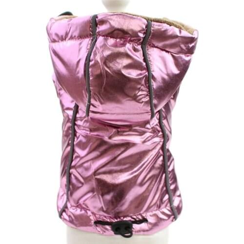 Pet Dog PU Leather Warm Hoodie Coat 2 Legs Bear Design Winter Clothes Pet Puppy Jacket Apparel 4 color