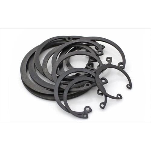 Circlip For Hole The hole with the card reed Inner kaka reed C-type stop hole card hole with elastic bezel 65 manganese 2PCS