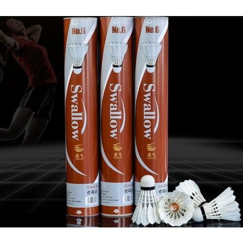 12 Pcs / Lot Badminton Goose Down Badminton Ball Shuttlecock Outdoor Sports Fitness Accessories