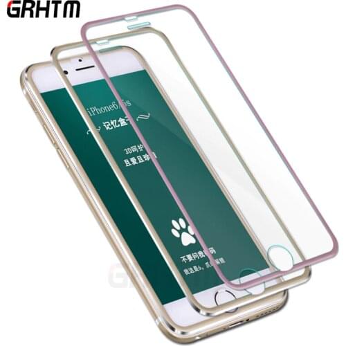 3D Aluminum Alloy Tempered Glass For iPhone 6 6S 7 8 Plus Full Screen Protector On The For iPhone X XS Max XR 5 5s SE Glass