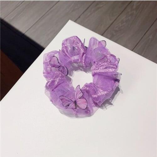 2020 Bohemia Design Butterfly Elastic Hair Bands Women Scrunchies Ponytail Girls Mesh Rubber Bands Hair Accessories