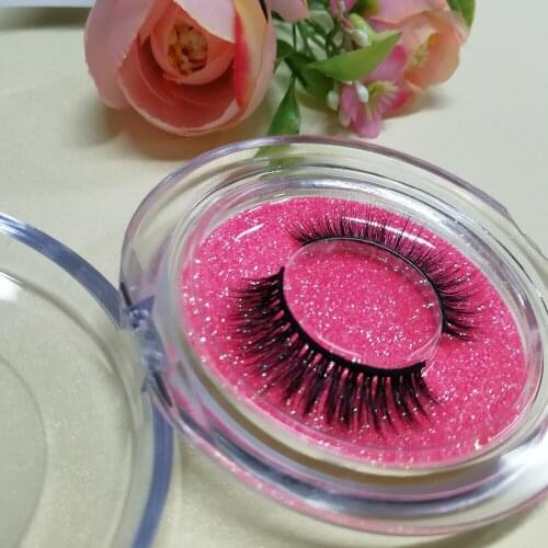 1 pair Top Quality Mink Lash Handmade Glitter Packaging Can Wholesale Customized logo and box Fake 3D Mink Lash Free Shipping