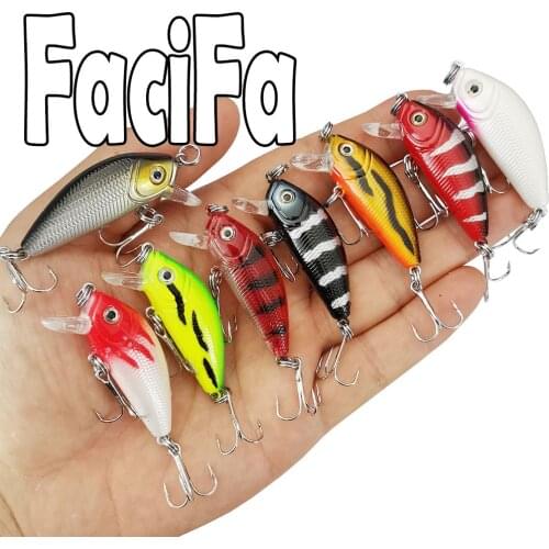 1pcs Minnow Fishing Lure 50mm 4.2g Topwater Hard Bait Wobbler Jig Bait Crankbait Carp Striped bass Pesca Fishing tackle SwimBait
