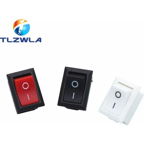100pcs Switch ON-OFF KCD1 15*21mm 2pin Ship Type Switch 6A 250V 10A 125V 15X21 Rocker Switch power switch
