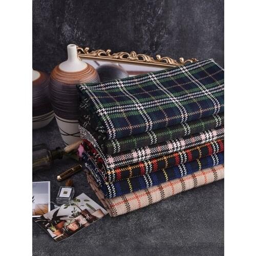 100cm*145cm/Piece, Checked Cotton And Linen Fabric, Garment Cushion, Curtain, Tablecloth Decoration Cloth, DIY Handmade Material
