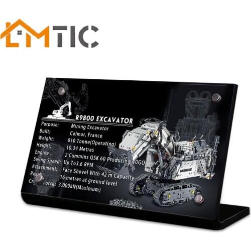 Acrylic display stand brand used for 42100 Liebherr R 9800 excavator toy building block technology