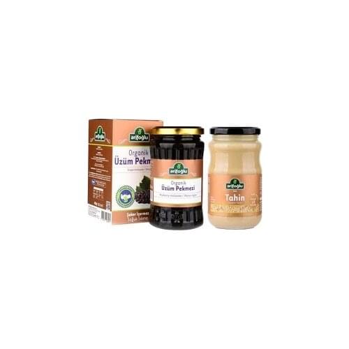 Arifoğlu Organic Grape Molasses 430g + Tahini 330g (molasses-tahini)