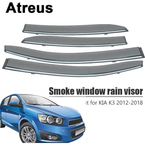 Atreus 1set For Kia K3 2012 2013 2014 2015 2016 2017 2018 High Quality Car Smoke Window Rain Visor Vent Sun Deflectors Guard